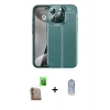 MARSİLYAN™- iPhone 16 Pro Max Kılıf Doruk Klasik Özel Seri - Siyah Joko Magic 5D Cam + Raze Metal Kamera Lens - CLTM