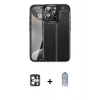 MARSİLYAN™- iPhone 16 Pro Max Kılıf Doruk Klasik Özel Seri - Siyah Joko Magic 5D Cam + PVD Metal Kamera Lens - GS