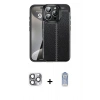 MARSİLYAN™- iPhone 16 Pro Max Kılıf Doruk Klasik Özel Seri - Siyah Joko Magic 5D Cam + Pers Alüminyum Kamera Lens - GI