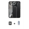 MARSİLYAN™- iPhone 16 Pro Max Kılıf Doruk Klasik Özel Seri - Siyah Joko Magic 5D Cam + PVD Metal Kamera Lens - SH