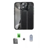 MARSİLYAN™- iPhone 16 Pro Max Kılıf Doruk Klasik Özel Seri - Siyah Joko Magic 5D Cam + Raze Metal Kamera Lens - SH