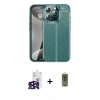 MARSİLYAN™- iPhone 16 Pro Max Kılıf Doruk Klasik Özel Seri - Siyah Joko Magic 5D Hayalet Cam + Bilvis Titan Kamera Lens - SH