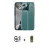 MARSİLYAN™- iPhone 16 Pro Max Kılıf Doruk Klasik Özel Seri - Siyah Joko Magic 5D Hayalet Cam + Pers Alüminyum Kamera Lens - GI