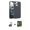 MARSİLYAN™- iPhone 16 Pro Max Kılıf Doruk Serisi - Şeffaf 360 Full Body Arka Koruyucu + Bilvis Titan Kamera Lens - TMGI