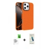 MARSİLYAN™- iPhone 16 Pro Max Kılıf Doruk Serisi - Şeffaf Pasifik Cam Ekran Koruyucu + Raze Metal Kamera Lens - BZ