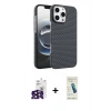 MARSİLYAN™- iPhone 16 Pro Max Kılıf Doruk Serisi - Şeffaf Pasifik Cam Ekran Koruyucu + Bilvis Titan Kamera Lens - SH