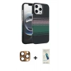 MARSİLYAN™- iPhone 16 Pro Max Kılıf Doruk Serisi - Şeffaf Pasifik Cam Ekran Koruyucu + Pers Alüminyum Kamera Lens - CLTM