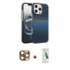MARSİLYAN™- iPhone 16 Pro Max Kılıf Doruk Serisi - Şeffaf Pasifik Cam Ekran Koruyucu + Pers Alüminyum Kamera Lens - CLTM