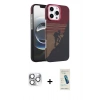 MARSİLYAN™- iPhone 16 Pro Max Kılıf Doruk Serisi - Şeffaf Pasifik Cam Ekran Koruyucu + Pers Alüminyum Kamera Lens - GS