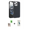 MARSİLYAN™- iPhone 16 Pro Max Kılıf Doruk Serisi - Şeffaf Pasifik Cam Ekran Koruyucu + Raze Metal Kamera Lens - NLGY