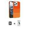 MARSİLYAN™- iPhone 16 Pro Max Kılıf Doruk Serisi - Şeffaf Pasifik Cam Ekran Koruyucu + PVD Metal Kamera Lens - SH