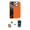 MARSİLYAN™- iPhone 16 Pro Max Kılıf Doruk Serisi - Siyah 360 Mat Full Body Arka Koruyucu + Raze Metal Kamera Lens - CLTM
