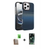 MARSİLYAN™- iPhone 16 Pro Max Kılıf Doruk Serisi - Siyah 360 Mat Full Body Arka Koruyucu + Raze Metal Kamera Lens - CLTM
