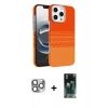 MARSİLYAN™- iPhone 16 Pro Max Kılıf Doruk Serisi - Siyah 360 Mat Full Body Arka Koruyucu + Pers Alüminyum Kamera Lens - GI