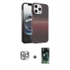 MARSİLYAN™- iPhone 16 Pro Max Kılıf Doruk Serisi - Siyah 360 Mat Full Body Arka Koruyucu + Pers Alüminyum Kamera Lens - GI