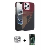 MARSİLYAN™- iPhone 16 Pro Max Kılıf Doruk Serisi - Siyah 360 Mat Full Body Arka Koruyucu + Pers Alüminyum Kamera Lens - GI