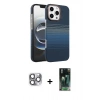 MARSİLYAN™- iPhone 16 Pro Max Kılıf Doruk Serisi - Siyah 360 Mat Full Body Arka Koruyucu + Pers Alüminyum Kamera Lens - GI