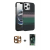 MARSİLYAN™- iPhone 16 Pro Max Kılıf Doruk Serisi - Siyah 360 Mat Full Body Arka Koruyucu + Pers Alüminyum Kamera Lens - CLTM