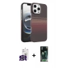 MARSİLYAN™- iPhone 16 Pro Max Kılıf Doruk Serisi - Siyah 360 Mat Full Body Arka Koruyucu + Siyah Bilvis Titan Kamera Lens
