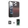 MARSİLYAN™- iPhone 16 Pro Max Kılıf Doruk Serisi - Siyah 360 Mat Full Body Arka Koruyucu + PVD Metal Kamera Lens - SH