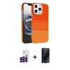 MARSİLYAN™- iPhone 16 Pro Max Kılıf Doruk Serisi - Siyah 3D Antistatik Hayalet Cam Ekran Koruyucu + Bilvis Titan Kamera Lens - SH