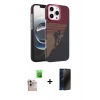 MARSİLYAN™- iPhone 16 Pro Max Kılıf Doruk Serisi - Siyah 3D Antistatik Hayalet Cam Ekran Koruyucu + Raze Metal Kamera Lens - NLGY