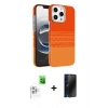 MARSİLYAN™- iPhone 16 Pro Max Kılıf Doruk Serisi - Siyah 3D Antistatik Hayalet Cam Ekran Koruyucu + Raze Metal Kamera Lens - BZ