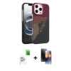 MARSİLYAN™- iPhone 16 Pro Max Kılıf Doruk Serisi - Siyah 3D Antistatik Mat Seramik Nano Ekran Koruyucu + Raze Metal Kamera Lens - BZ