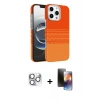 MARSİLYAN™- iPhone 16 Pro Max Kılıf Doruk Serisi - Siyah 3D Antistatik Mat Seramik Nano Ekran Koruyucu + Pers Alüminyum Kamera Lens - GS