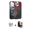 MARSİLYAN™- iPhone 16 Pro Max Kılıf Doruk Serisi - Siyah 3D Antistatik Mat Seramik Nano Ekran Koruyucu + Pers Alüminyum Kamera Lens - GS