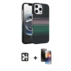 MARSİLYAN™- iPhone 16 Pro Max Kılıf Doruk Serisi - Siyah 3D Antistatik Mat Seramik Nano Ekran Koruyucu + PVD Metal Kamera Lens - GS