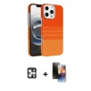 MARSİLYAN™- iPhone 16 Pro Max Kılıf Doruk Serisi - Siyah 3D Antistatik Mat Seramik Nano Ekran Koruyucu + PVD Metal Kamera Lens - GS