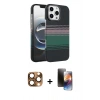 MARSİLYAN™- iPhone 16 Pro Max Kılıf Doruk Serisi - Siyah 3D Antistatik Mat Seramik Nano Ekran Koruyucu + Pers Alüminyum Kamera Lens - CLTM