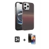 MARSİLYAN™- iPhone 16 Pro Max Kılıf Doruk Serisi - Siyah 3D Antistatik Mat Seramik Nano Ekran Koruyucu + PVD Metal Kamera Lens - SH