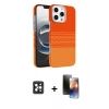 MARSİLYAN™- iPhone 16 Pro Max Kılıf Doruk Serisi - Siyah 3D Antistatik Mat Seramik Nano Ekran Koruyucu + PVD Metal Kamera Lens - SH
