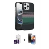 MARSİLYAN™- iPhone 16 Pro Max Kılıf Doruk Serisi - Siyah 3D Antistatik Mat Seramik Nano Ekran Koruyucu + Siyah Bilvis Titan Kamera Lens