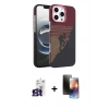 MARSİLYAN™- iPhone 16 Pro Max Kılıf Doruk Serisi - Siyah 3D Antistatik Mat Seramik Nano Ekran Koruyucu + Bilvis Titan Kamera Lens - TMGI