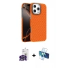 MARSİLYAN™- iPhone 16 Pro Max Kılıf Doruk Serisi - Siyah 3D Antistatik Seramik Nano Ekran Koruyucu + Bilvis Titan Kamera Lens - SH