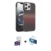 MARSİLYAN™- iPhone 16 Pro Max Kılıf Doruk Serisi - Siyah 3D Antistatik Seramik Nano Ekran Koruyucu + Bilvis Titan Kamera Lens - SH