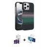 MARSİLYAN™- iPhone 16 Pro Max Kılıf Doruk Serisi - Siyah 3D Antistatik Seramik Nano Ekran Koruyucu + Bilvis Titan Kamera Lens - SH