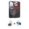 MARSİLYAN™- iPhone 16 Pro Max Kılıf Doruk Serisi - Siyah 3D Antistatik Seramik Nano Ekran Koruyucu + Bilvis Titan Kamera Lens - SH