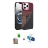 MARSİLYAN™- iPhone 16 Pro Max Kılıf Doruk Serisi - Siyah 3D Antistatik Seramik Nano Ekran Koruyucu + Raze Metal Kamera Lens - CLTM