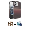 MARSİLYAN™- iPhone 16 Pro Max Kılıf Doruk Serisi - Siyah 3D Antistatik Seramik Nano Ekran Koruyucu + Pers Alüminyum Kamera Lens - CLTM