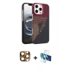 MARSİLYAN™- iPhone 16 Pro Max Kılıf Doruk Serisi - Siyah 3D Antistatik Seramik Nano Ekran Koruyucu + Pers Alüminyum Kamera Lens - CLTM