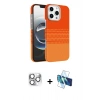 MARSİLYAN™- iPhone 16 Pro Max Kılıf Doruk Serisi - Siyah 3D Antistatik Seramik Nano Ekran Koruyucu + Pers Alüminyum Kamera Lens - GS