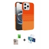 MARSİLYAN™- iPhone 16 Pro Max Kılıf Doruk Serisi - Siyah 3D Antistatik Seramik Nano Ekran Koruyucu + Raze Metal Kamera Lens - NLGY