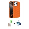 MARSİLYAN™- iPhone 16 Pro Max Kılıf Doruk Serisi - Siyah 3D Antistatik Seramik Nano Ekran Koruyucu + Raze Metal Kamera Lens - NLGY