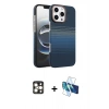 MARSİLYAN™- iPhone 16 Pro Max Kılıf Doruk Serisi - Siyah 3D Antistatik Seramik Nano Ekran Koruyucu + PVD Metal Kamera Lens - GD