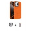 MARSİLYAN™- iPhone 16 Pro Max Kılıf Doruk Serisi - Siyah Bilvis 3D Cam Ekran Koruyucu + Pers Alüminyum Kamera Lens - GI