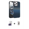 MARSİLYAN™- iPhone 16 Pro Max Kılıf Doruk Serisi - Siyah Bilvis 3D Cam Ekran Koruyucu + Bilvis Titan Kamera Lens - TMGI